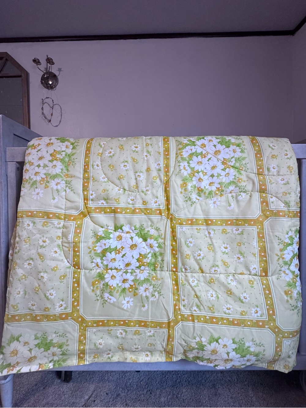 Vintage Floral MCM Twin comforter
